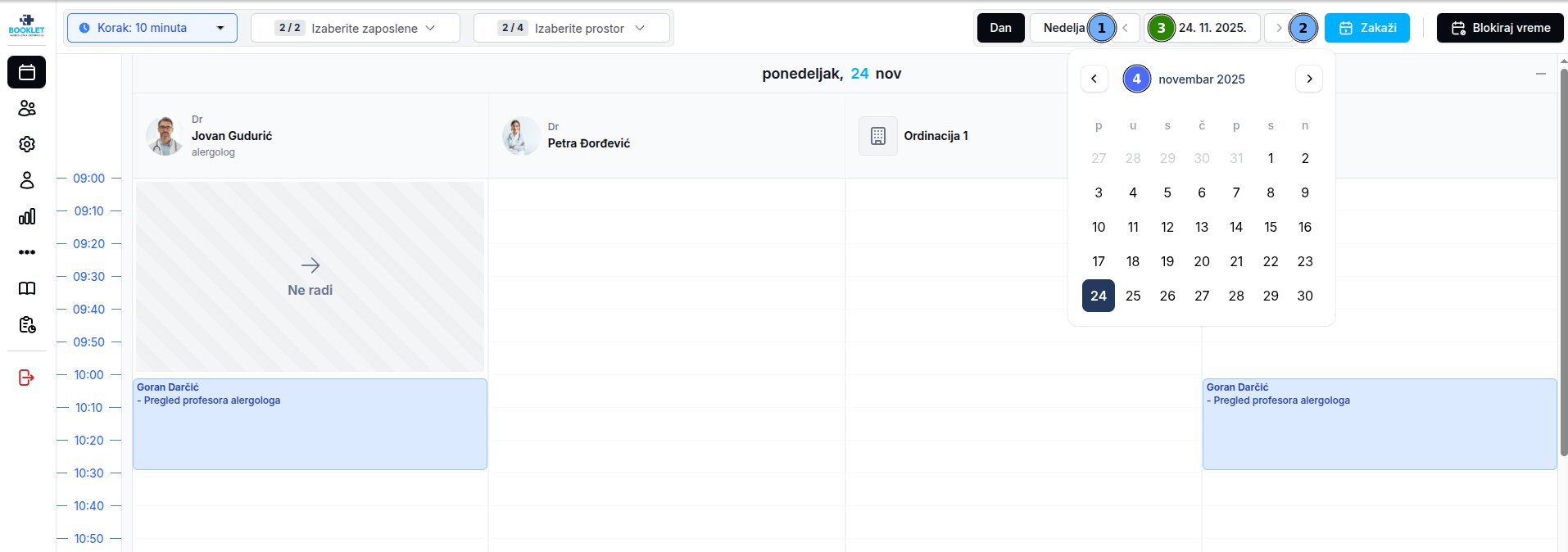Dnevni prikaz kalendara
