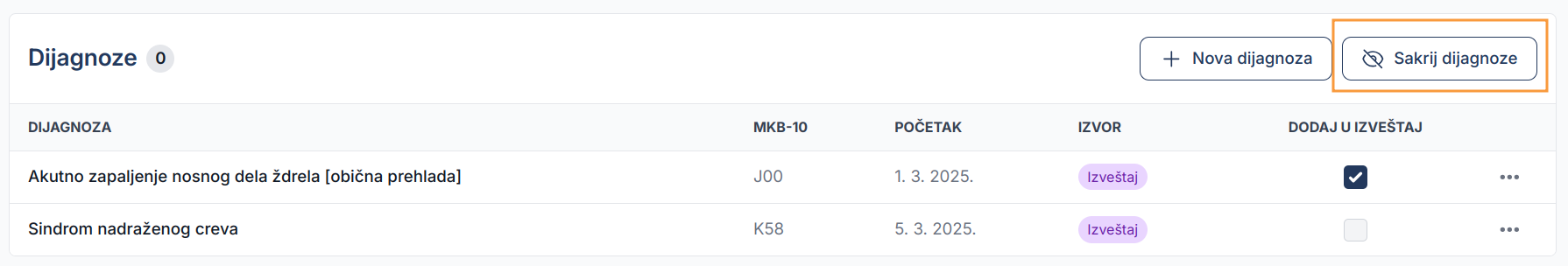 Medical Report Options