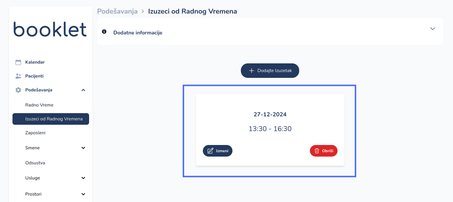 Special Hours Created