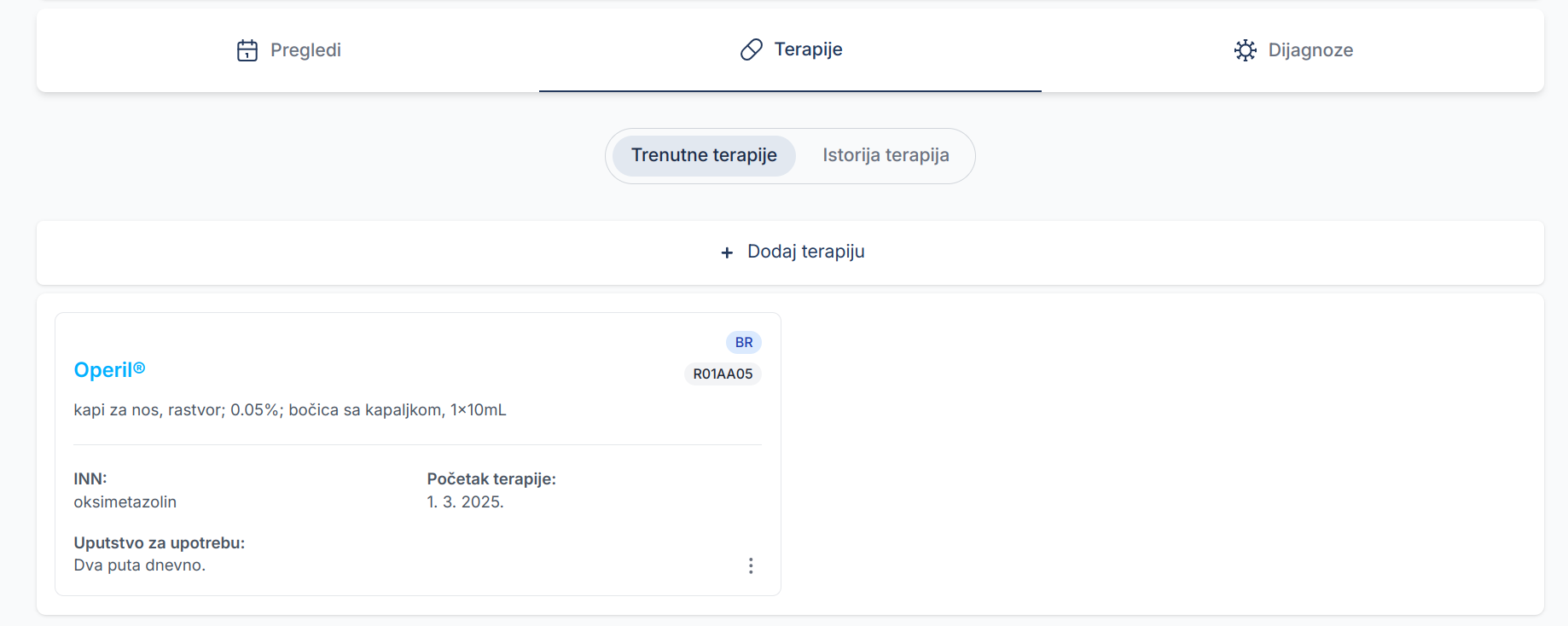 Patient profile no appointments